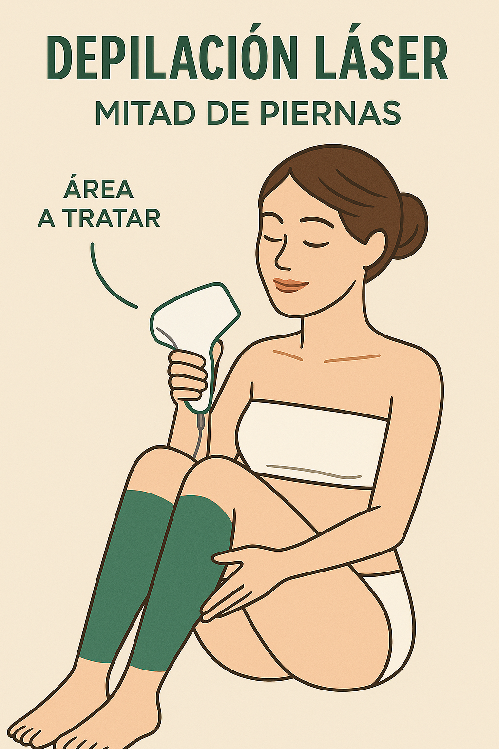 Depilación laser mitad de piernas