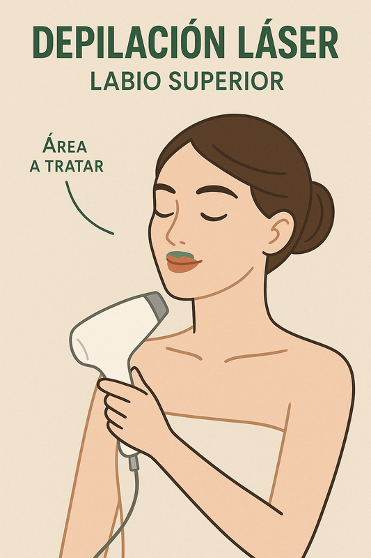 Depilación laser labio superior
